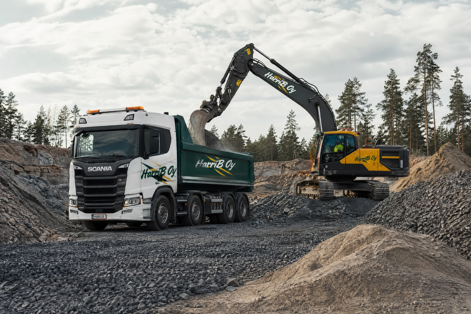 Lifting service at a construction site in Tampere